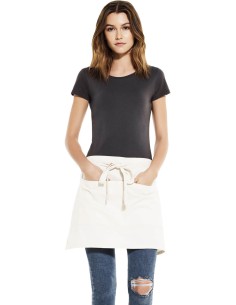 S-SA78-Recycled Unisex Short Apron With Pockets 2